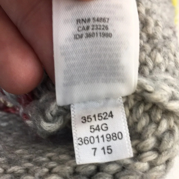 Victoria's Secret Sweater Womens Small Cream Yellow Heavy‎ Knit Tunic Fair Isle - Picture 12 of 15